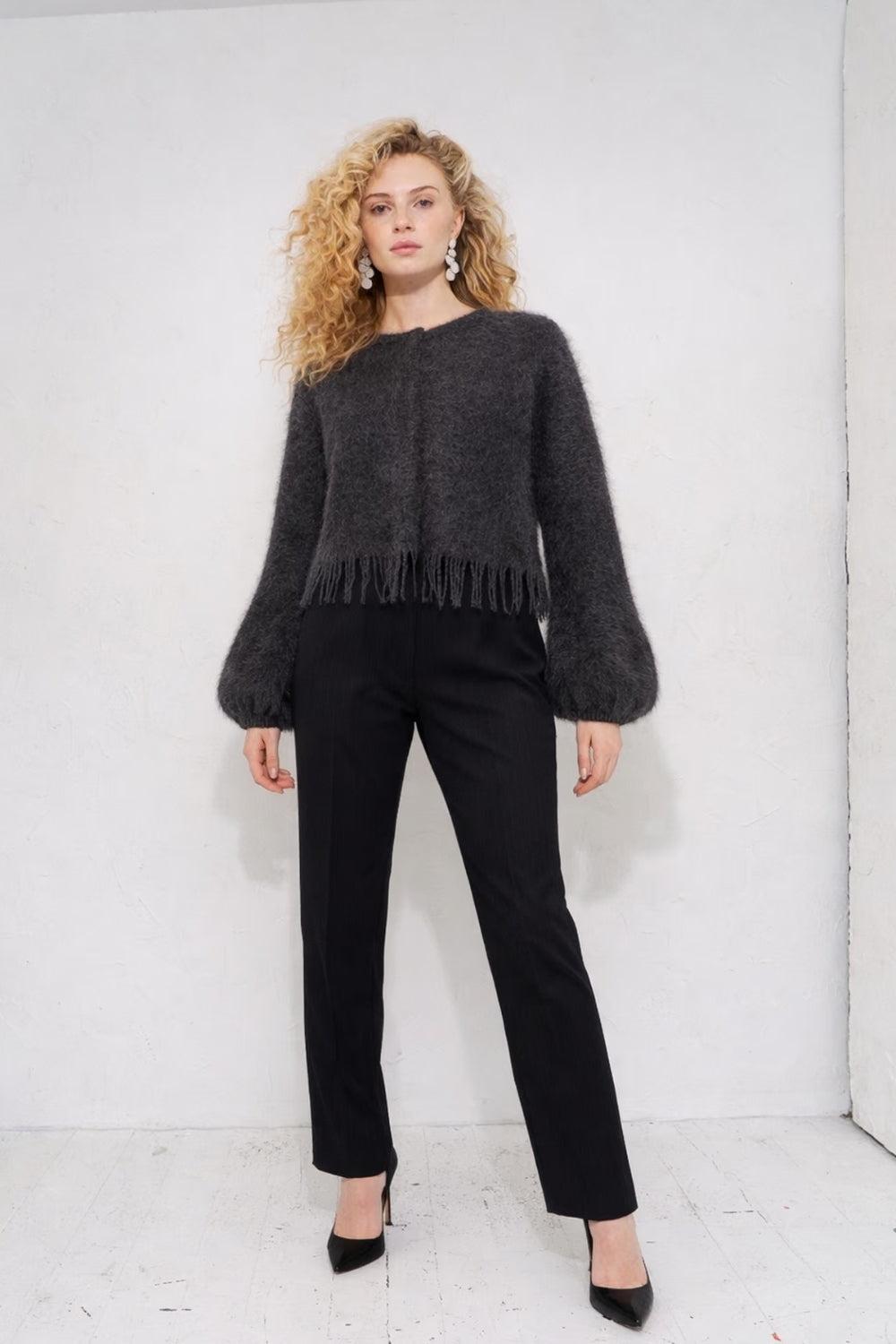 Anita Chunky Cardigan Charcoal