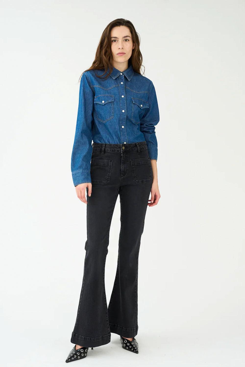 Ann Charlotte Jeans Wash Andora Black 32"