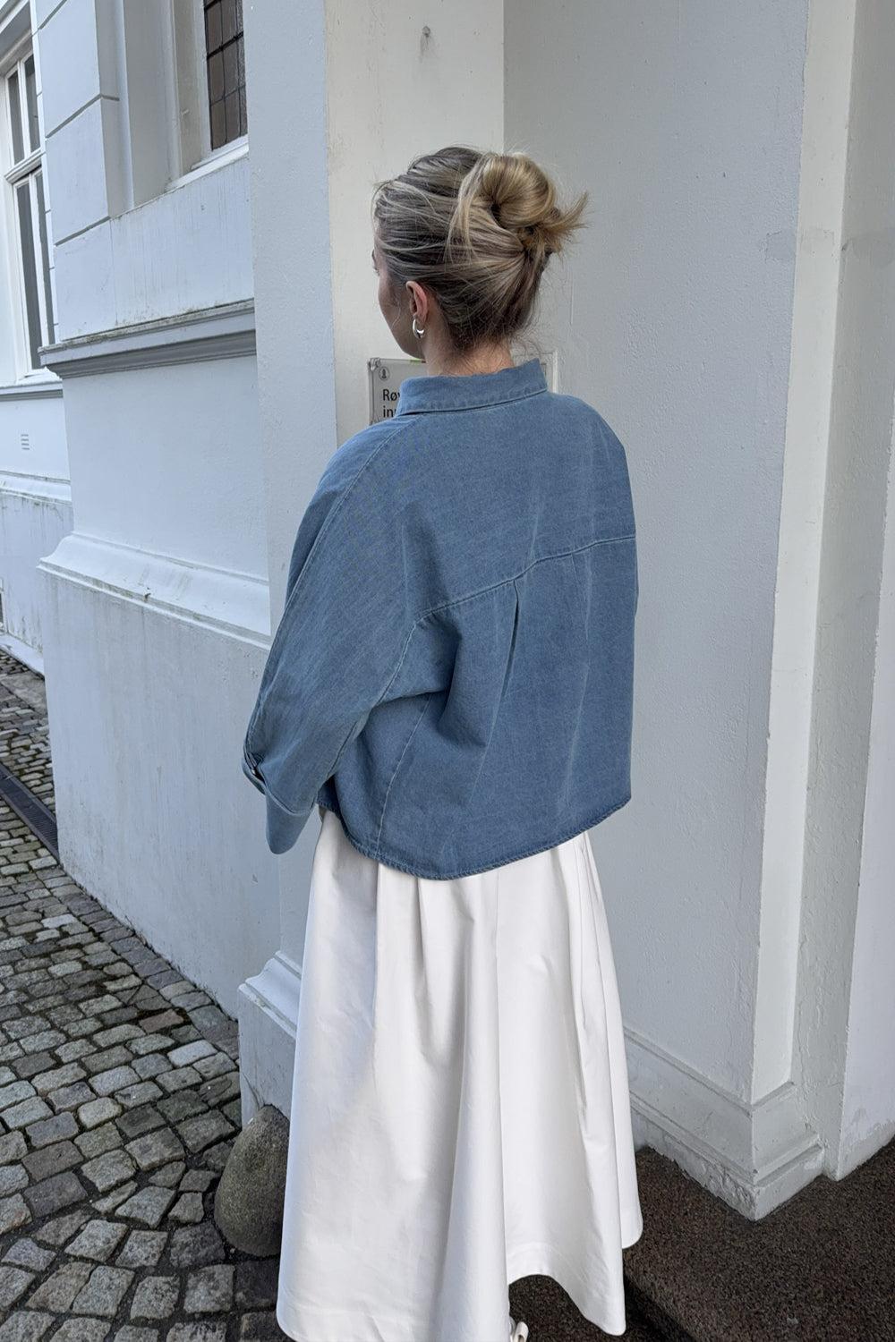Anna Cotton Skirt White
