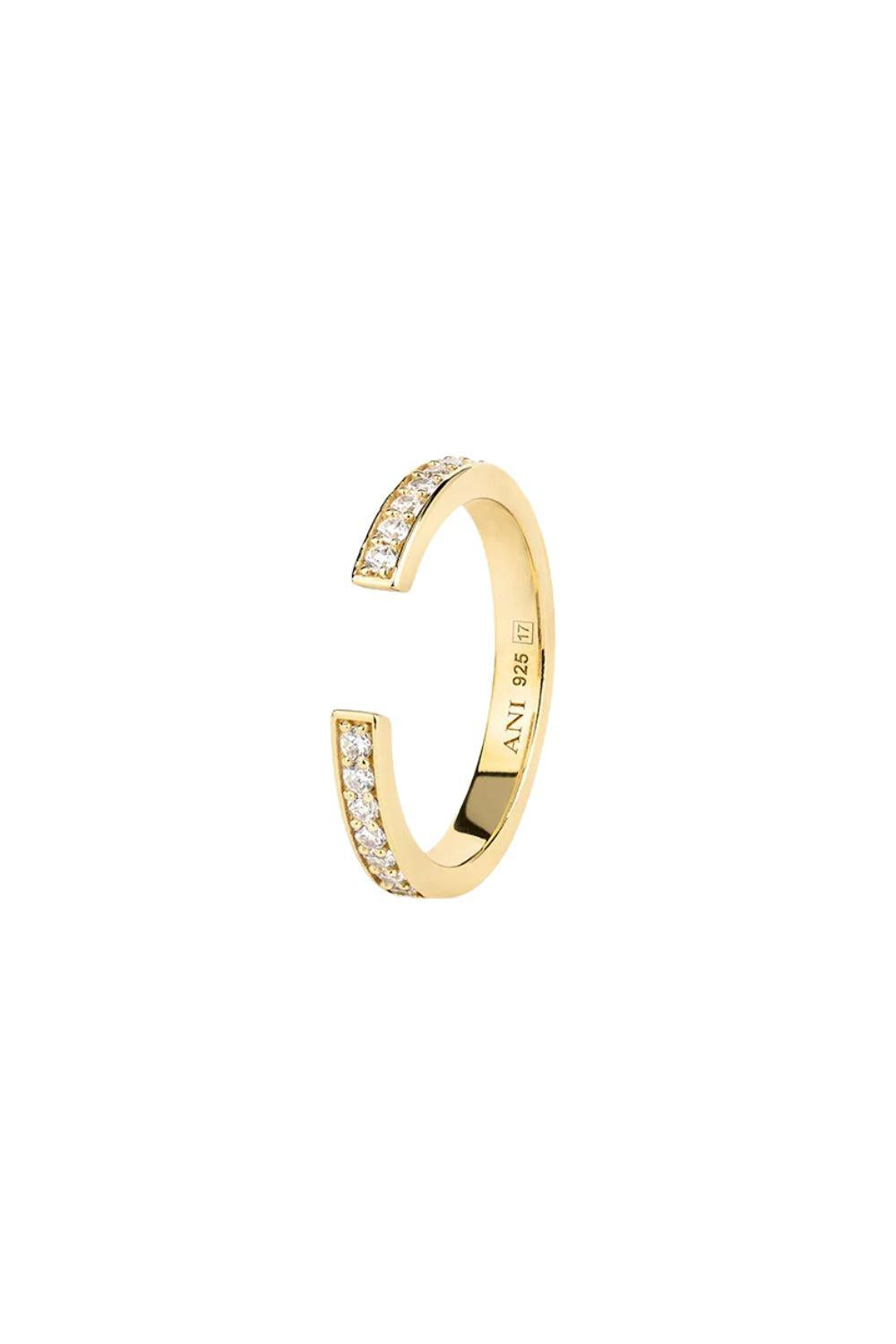 Aperto Pavè Ring Gold