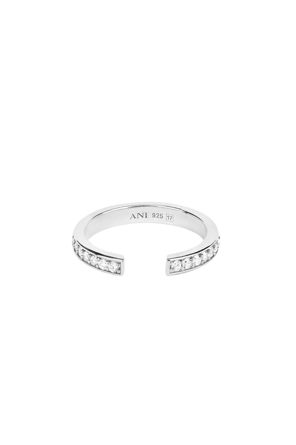 Aperto Pavè Ring Silver