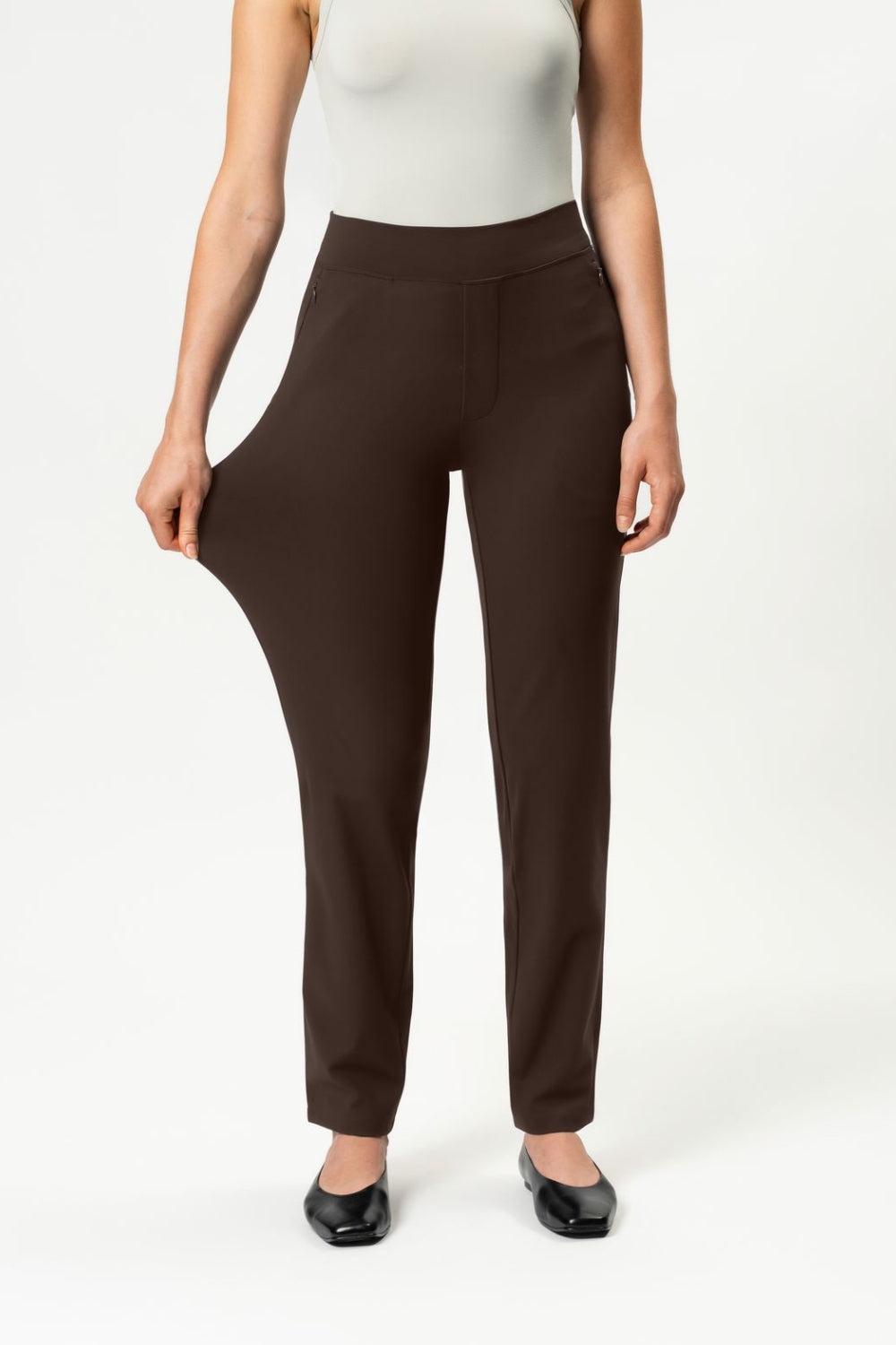 Asana Slim Pant Brown 30"