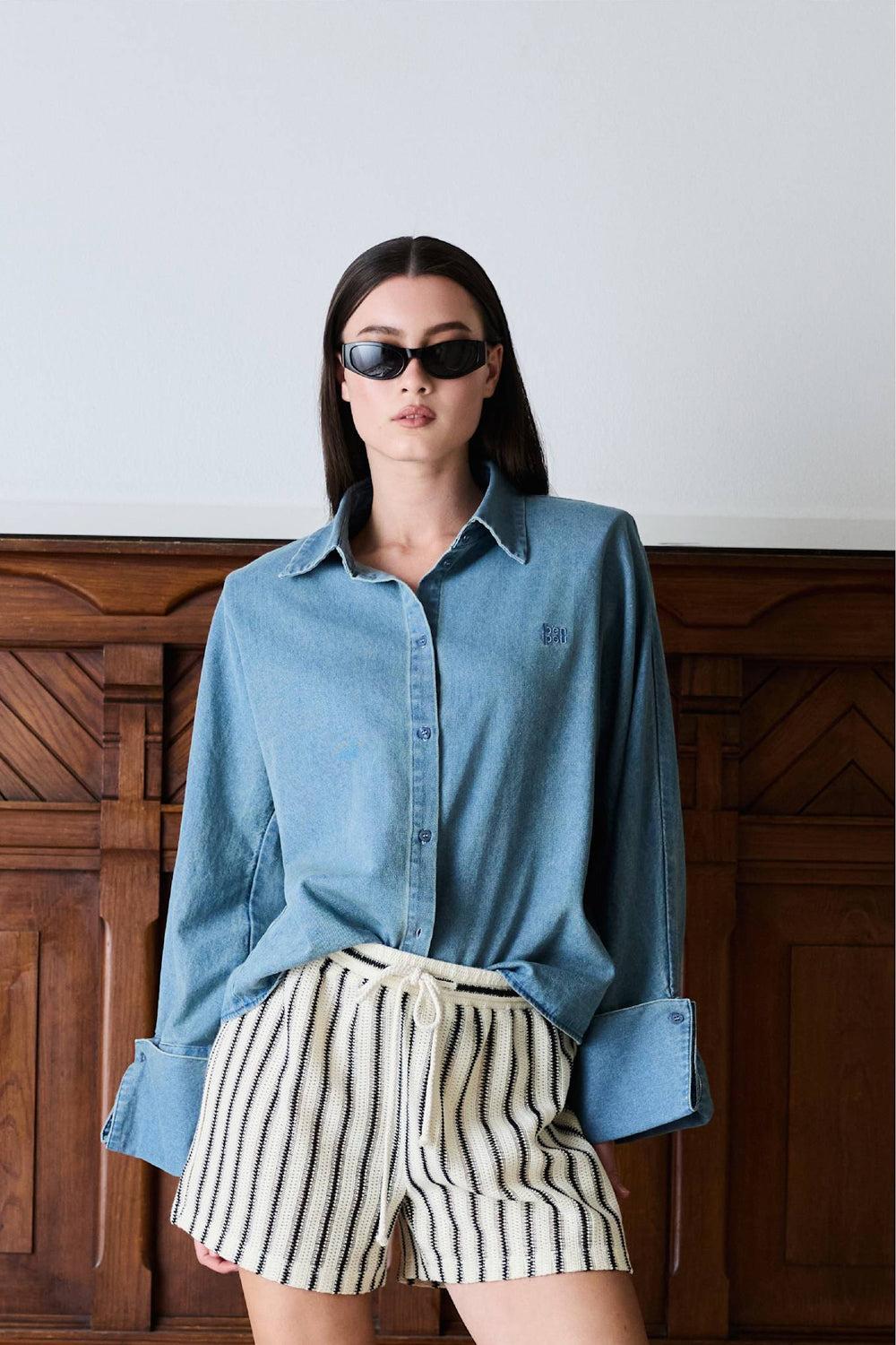 Atari Denim Shirt Chambray Blue