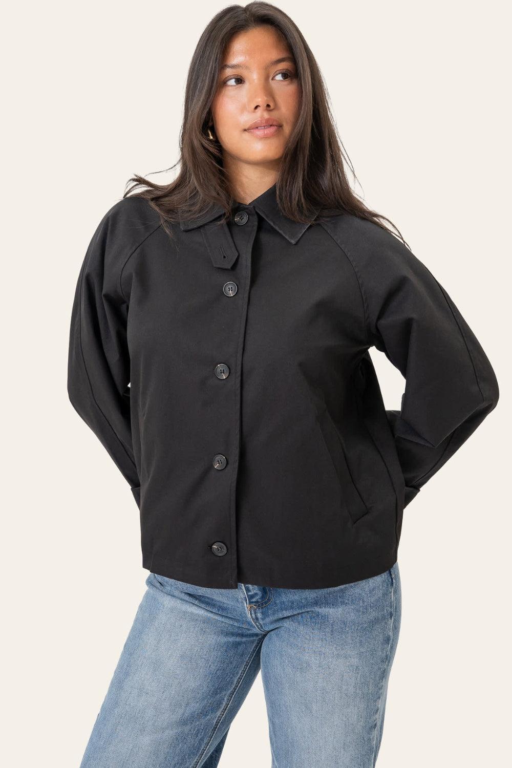 AvaIc Short Trenchcoat Black
