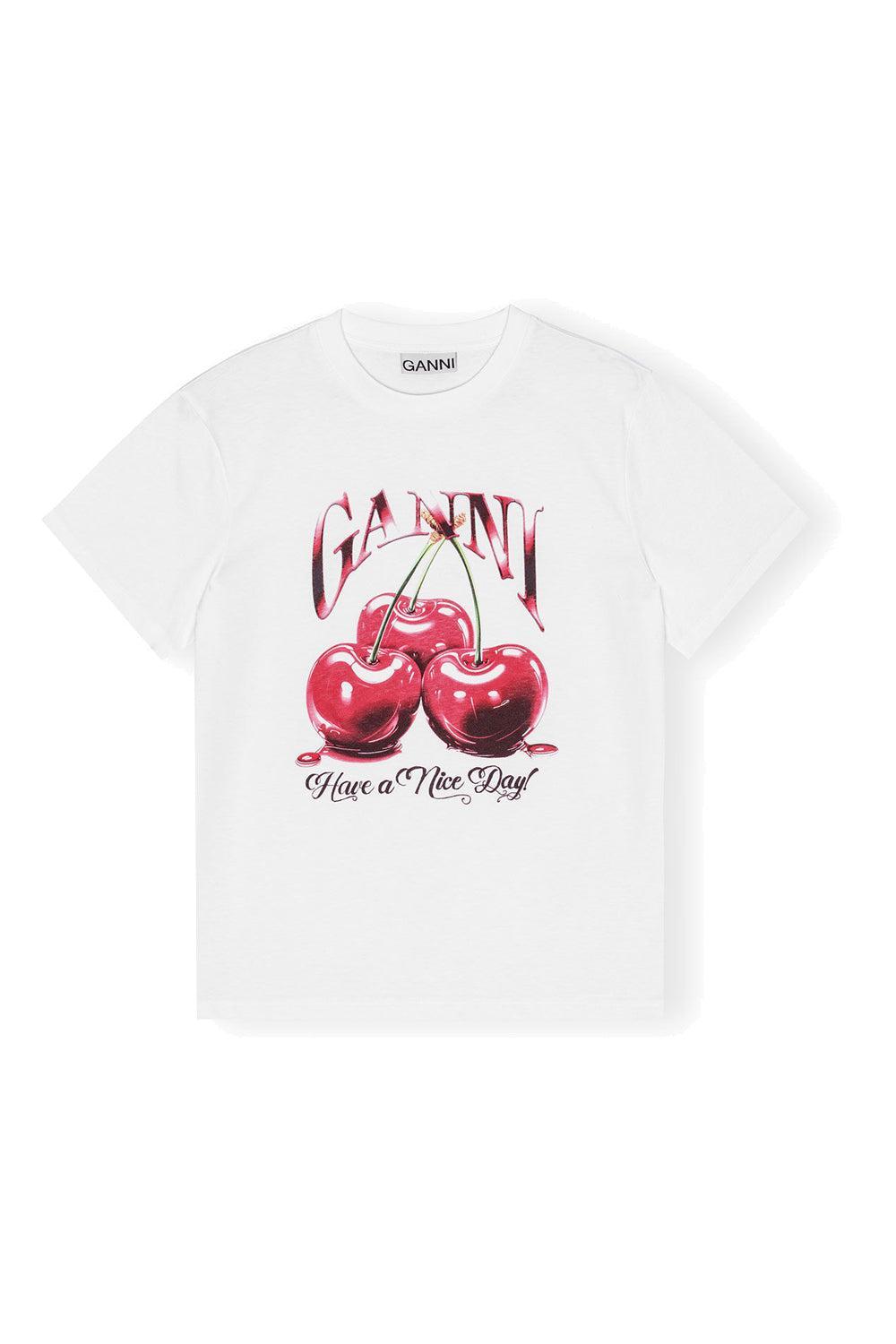 Basic Jersey Cherry Relaxed T-shirt Bright White