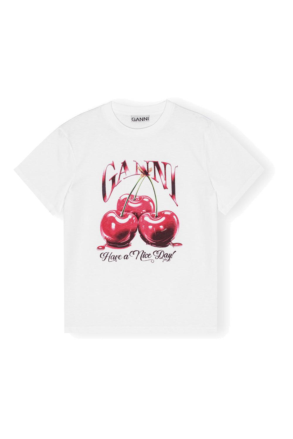 Basic Jersey Cherry Relaxed T-shirt Bright White