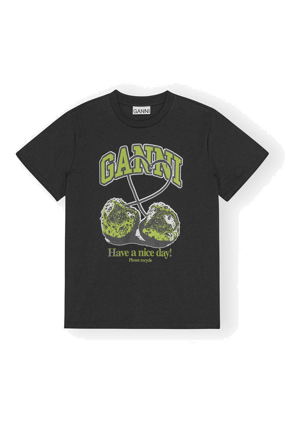 Basic Jersey Cherry Relaxed T-shirt Phantom Green