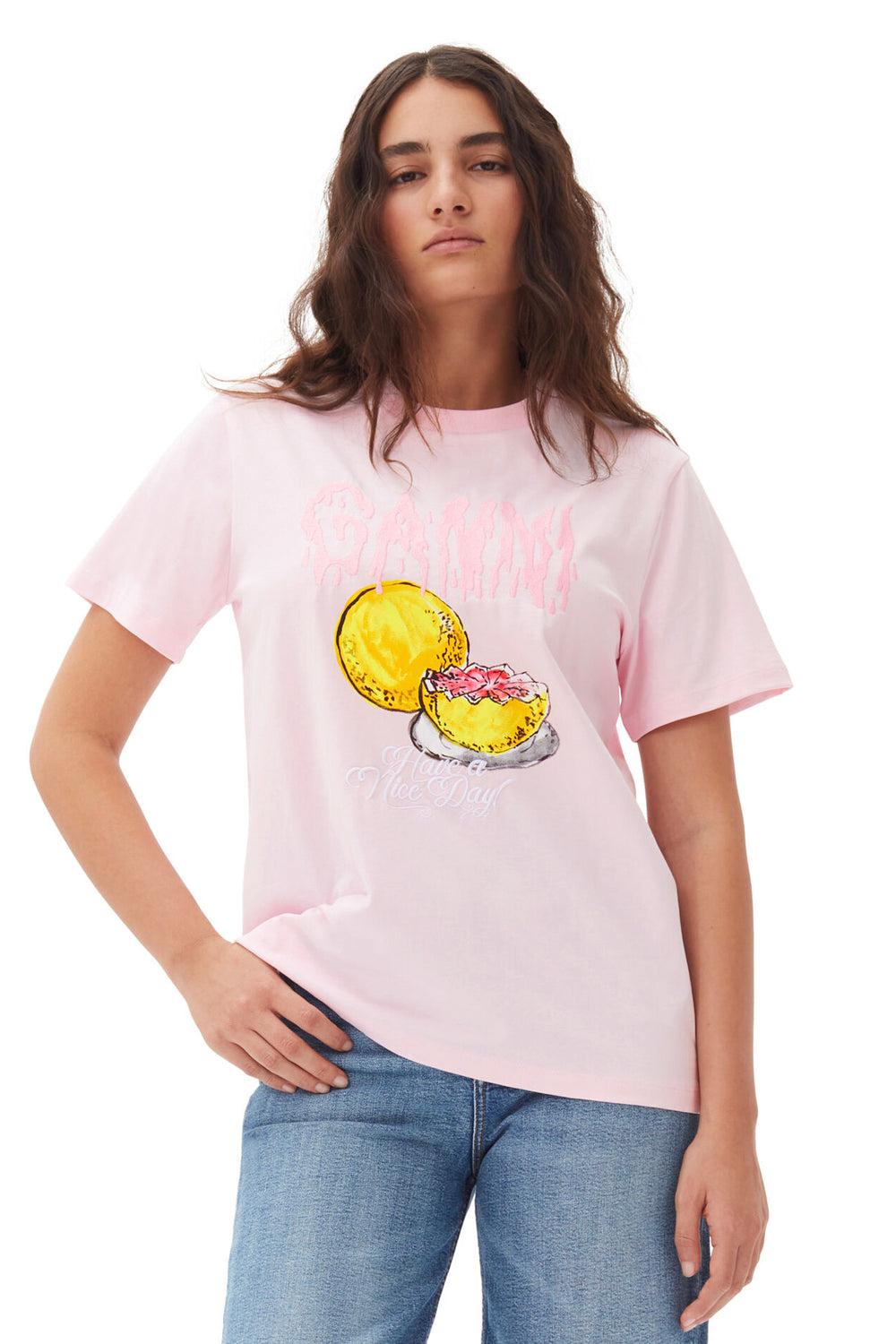 Basic Jersey Grapefruit Relaxed T-shirt Chalk Pink