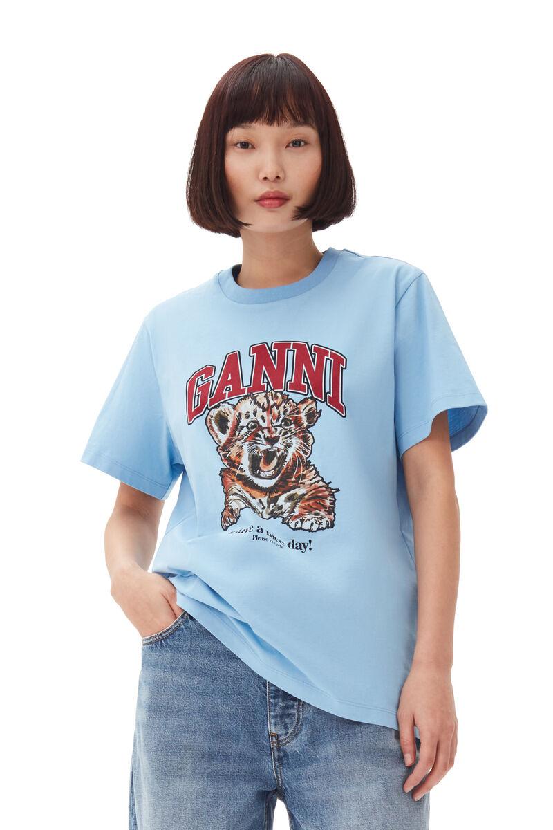 Basic Jersey Tiger Relaxed T-shirt Blissful Blue