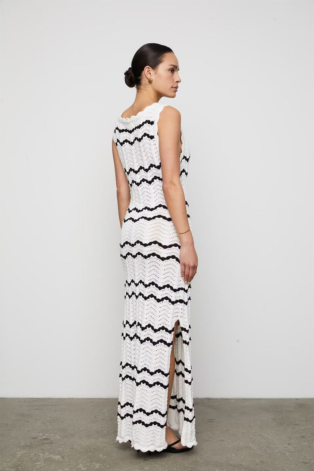 Basilia Dress Cream Stripe