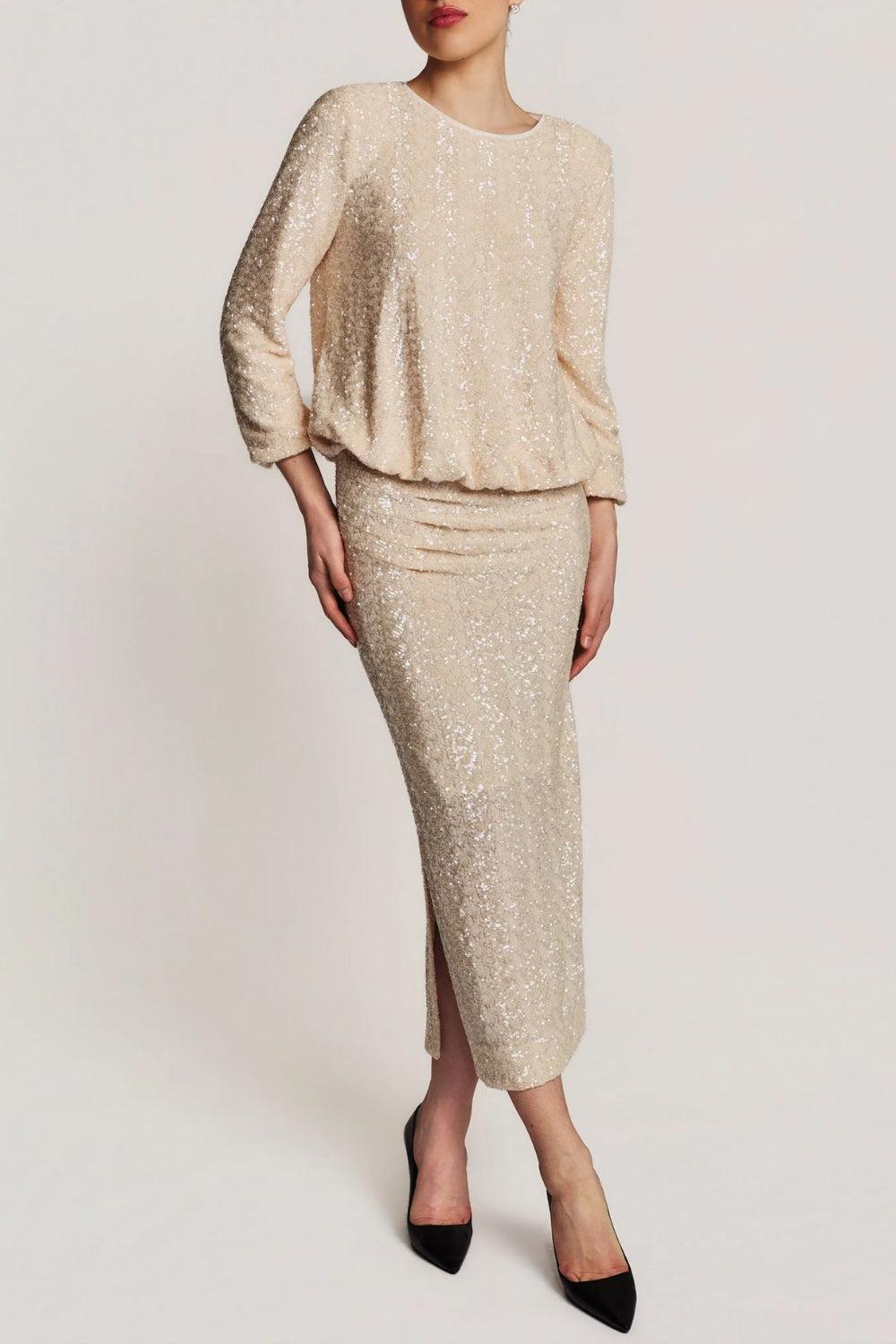 Beaded Blouse Champagne