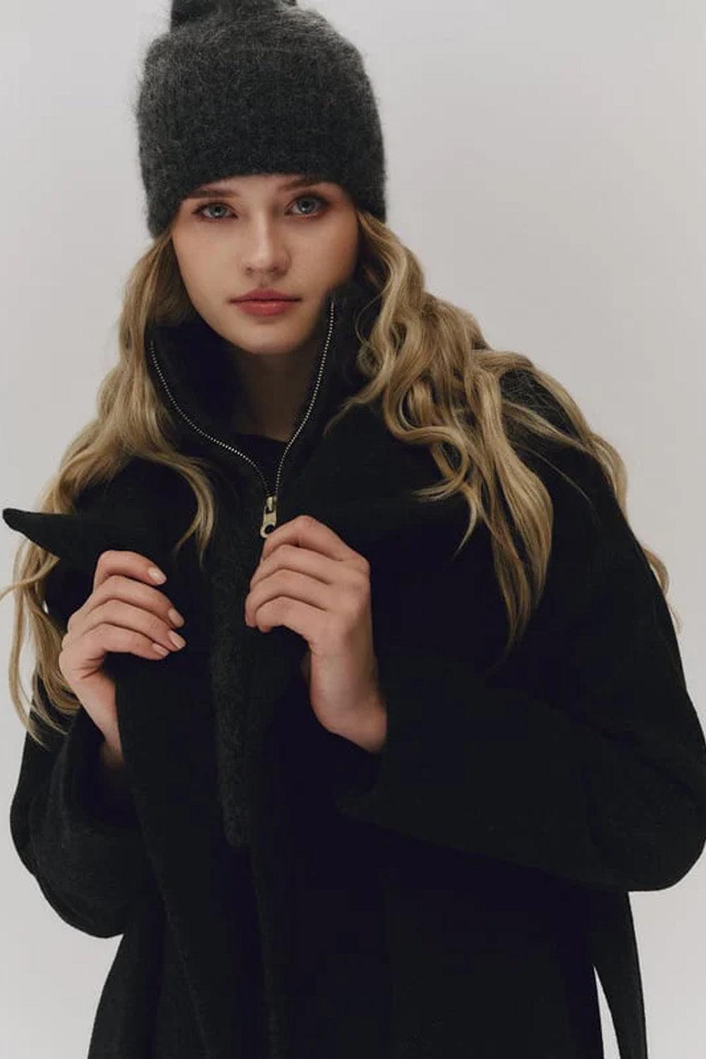 Belinda Chunky High Neck Charcoal