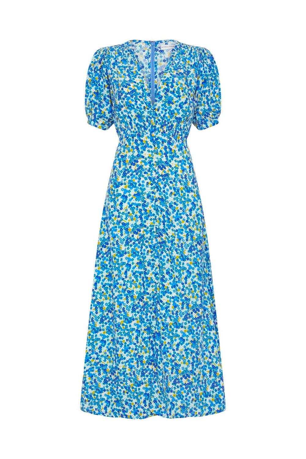Bellavista Midi Dress Lou Floral Print Blue