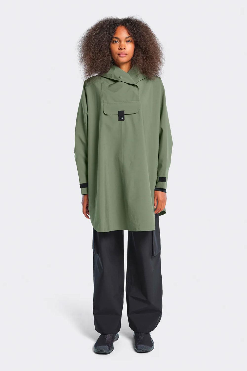 Bergen Poncho Dusty Green