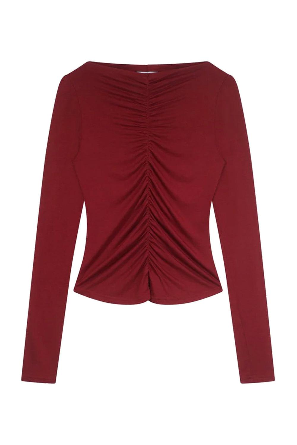 Berni Viscose Topp  Deep red