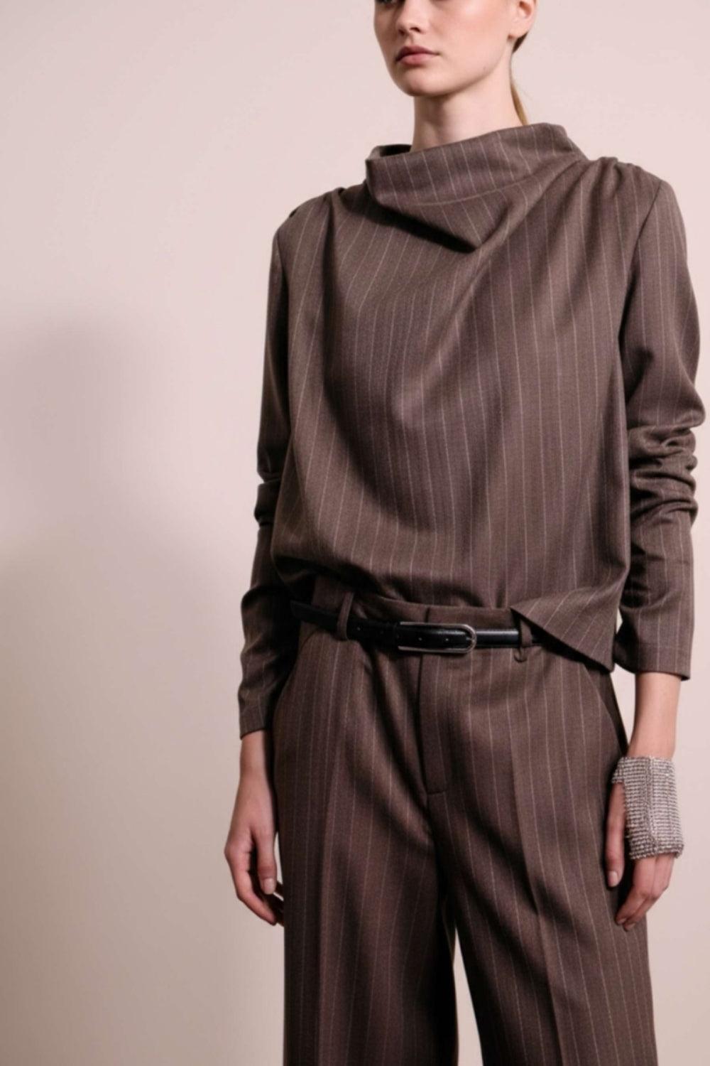 Beverly Structured Top Mole Stripe