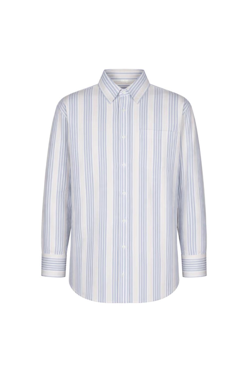 Bibi Crepe Shirt Blue Stripe