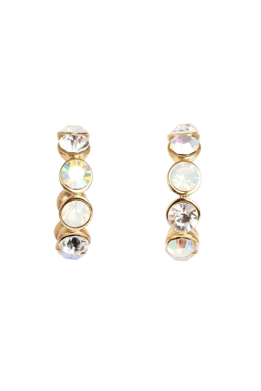 Big Stone Solstice gold Øredobb 30mm
