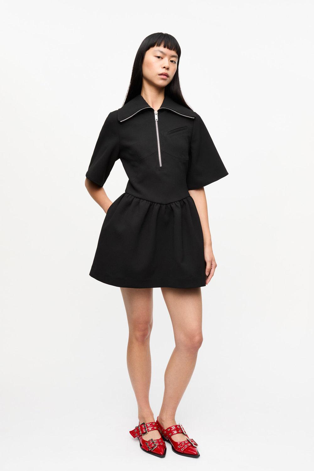 Bonded Crepe Mini Dress