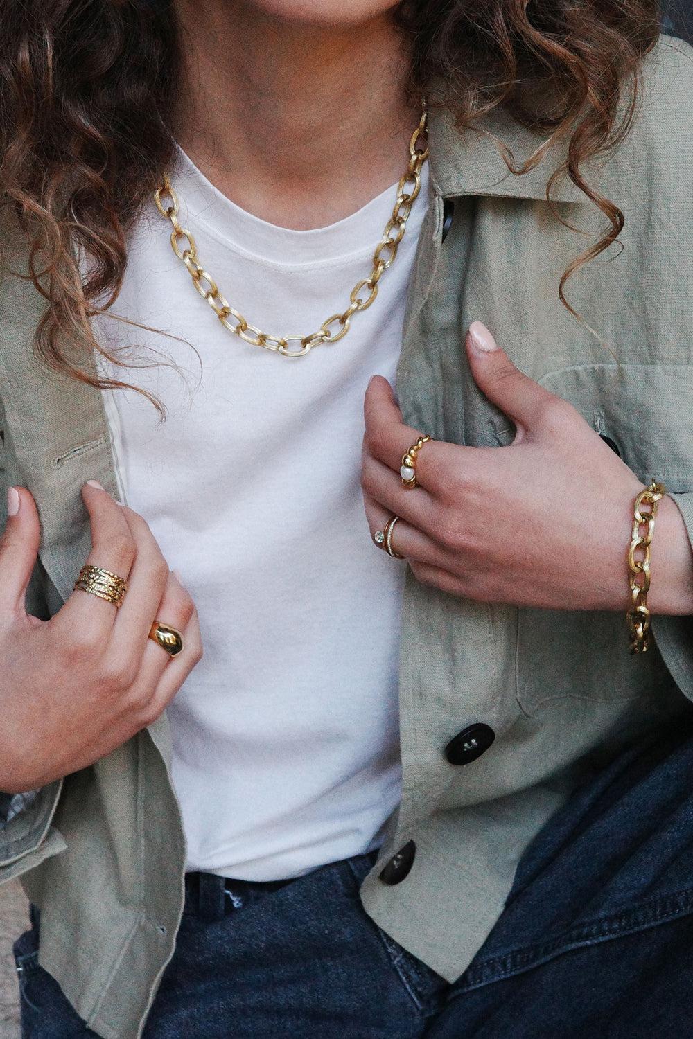 Bracelet Matt Steel 14K