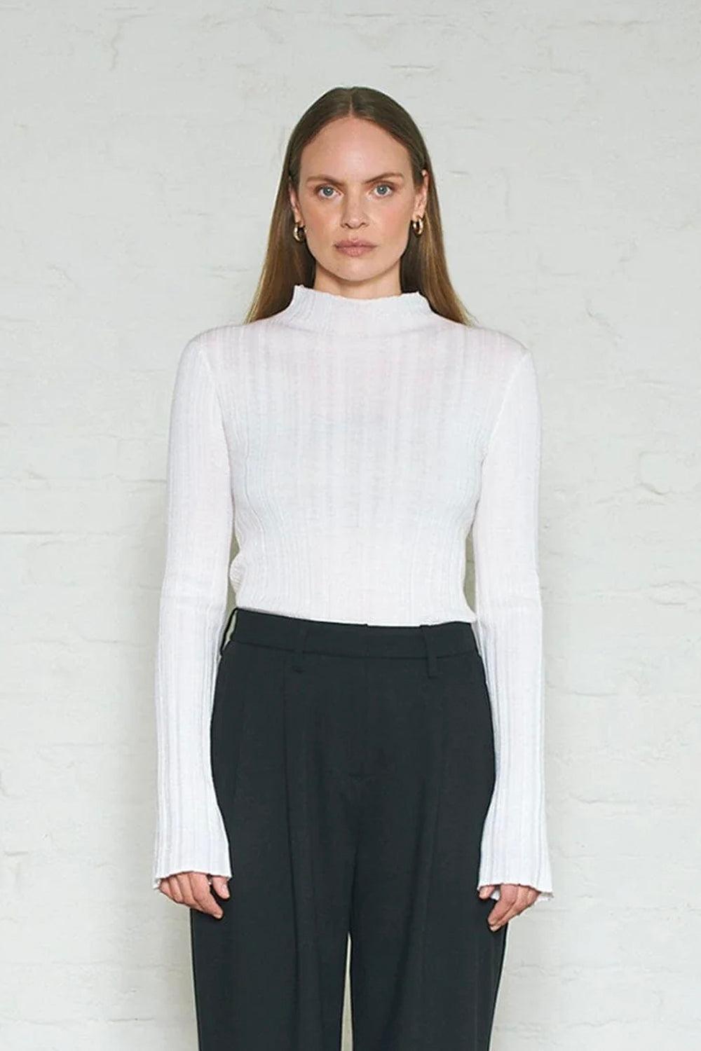 Brindle Knit Top Offwhite