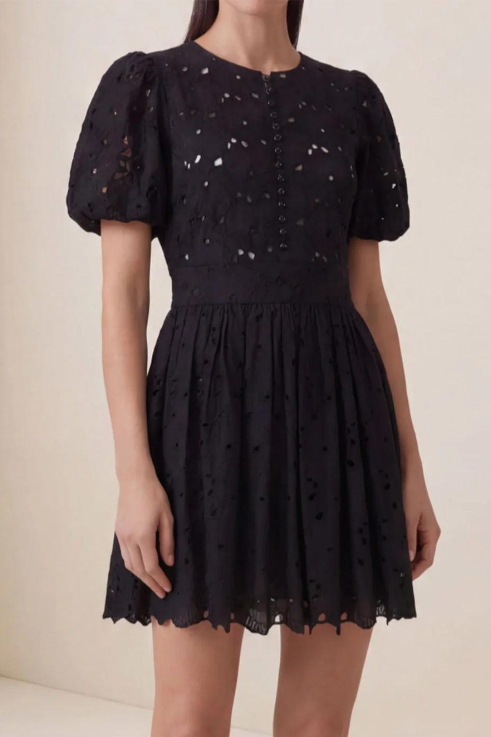 Broderie Anglaise Puffed Dress