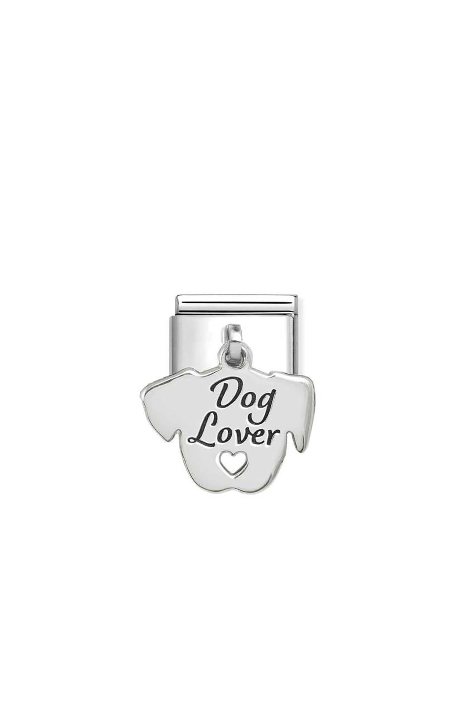 CHARMS 925 Sterling Silver Dog Lover Face