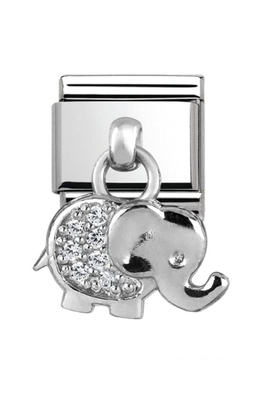 CHARMS 925 Sterling Silver and CZ Elephant with CZ