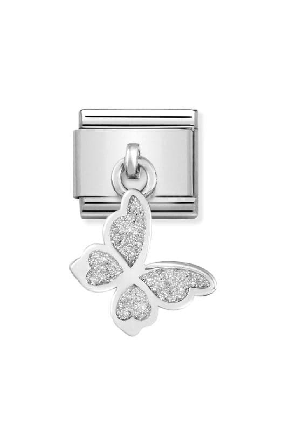 CHARMS 925 Sterling Silver and Enamel Glitter Butterfly