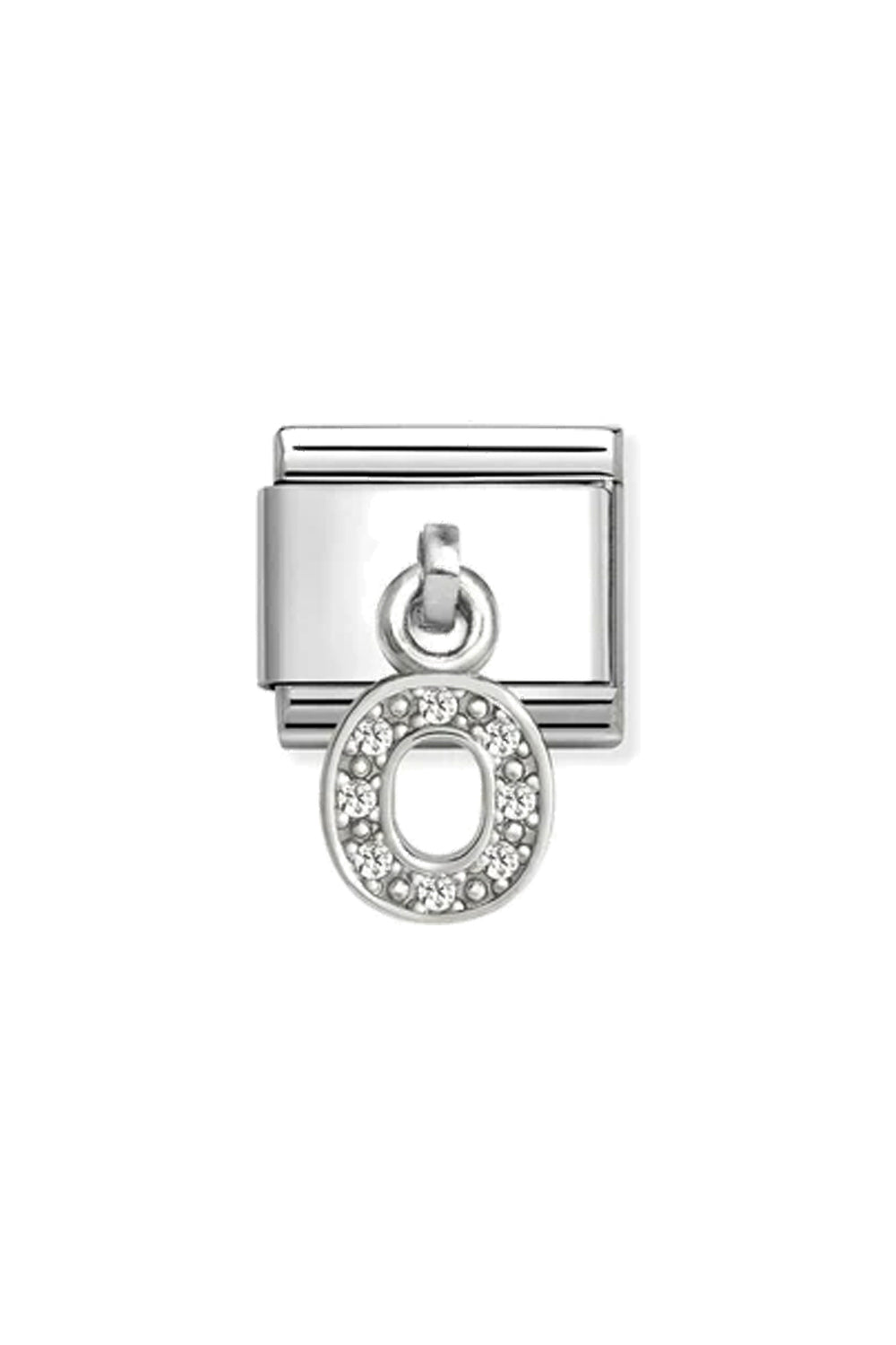 CHARMS Letter cz & 925 Sterling Silver O