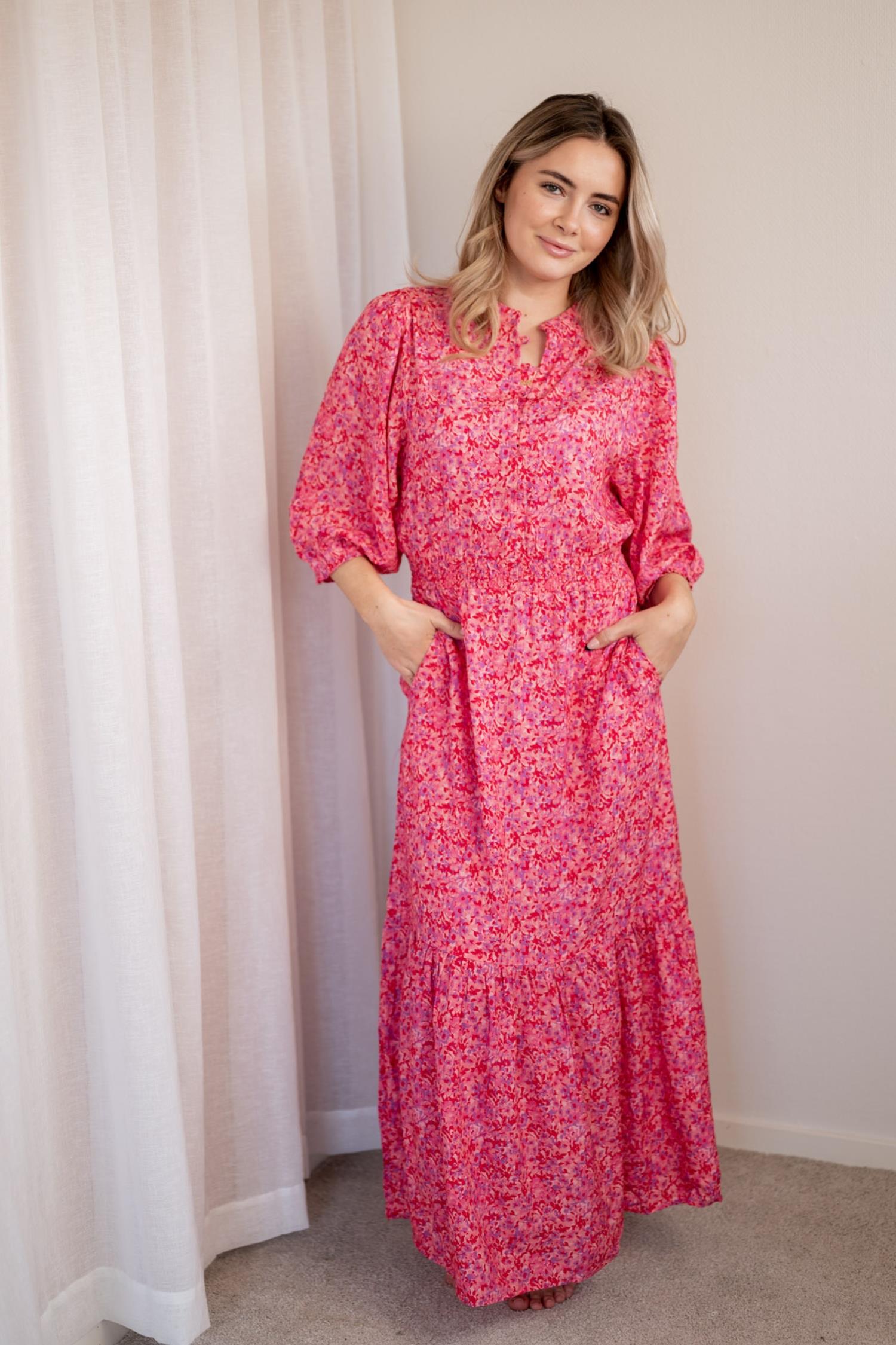 Caroline Maxi Dress Pink Dolphin