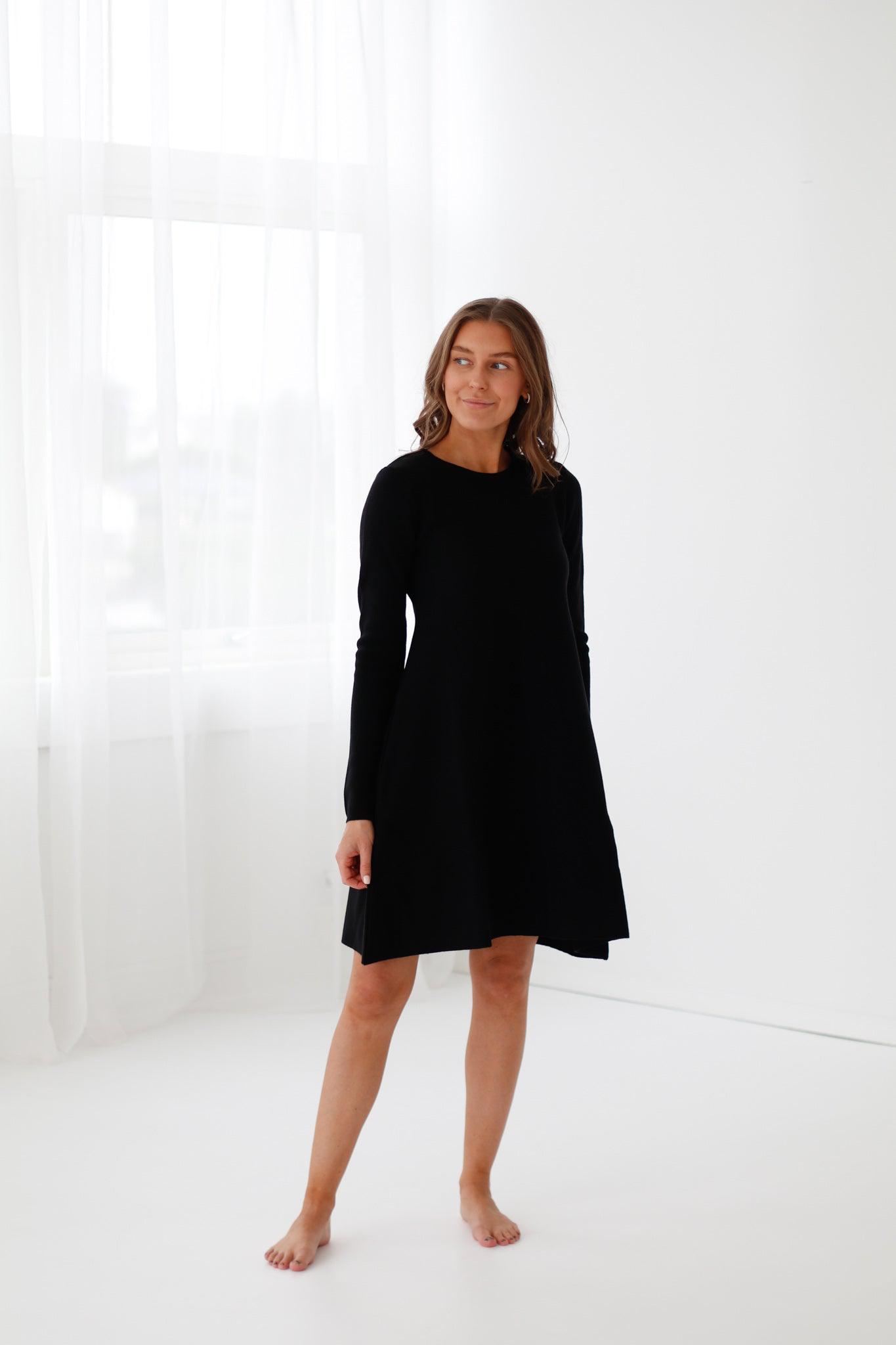 Cecilie Merino Dress Black