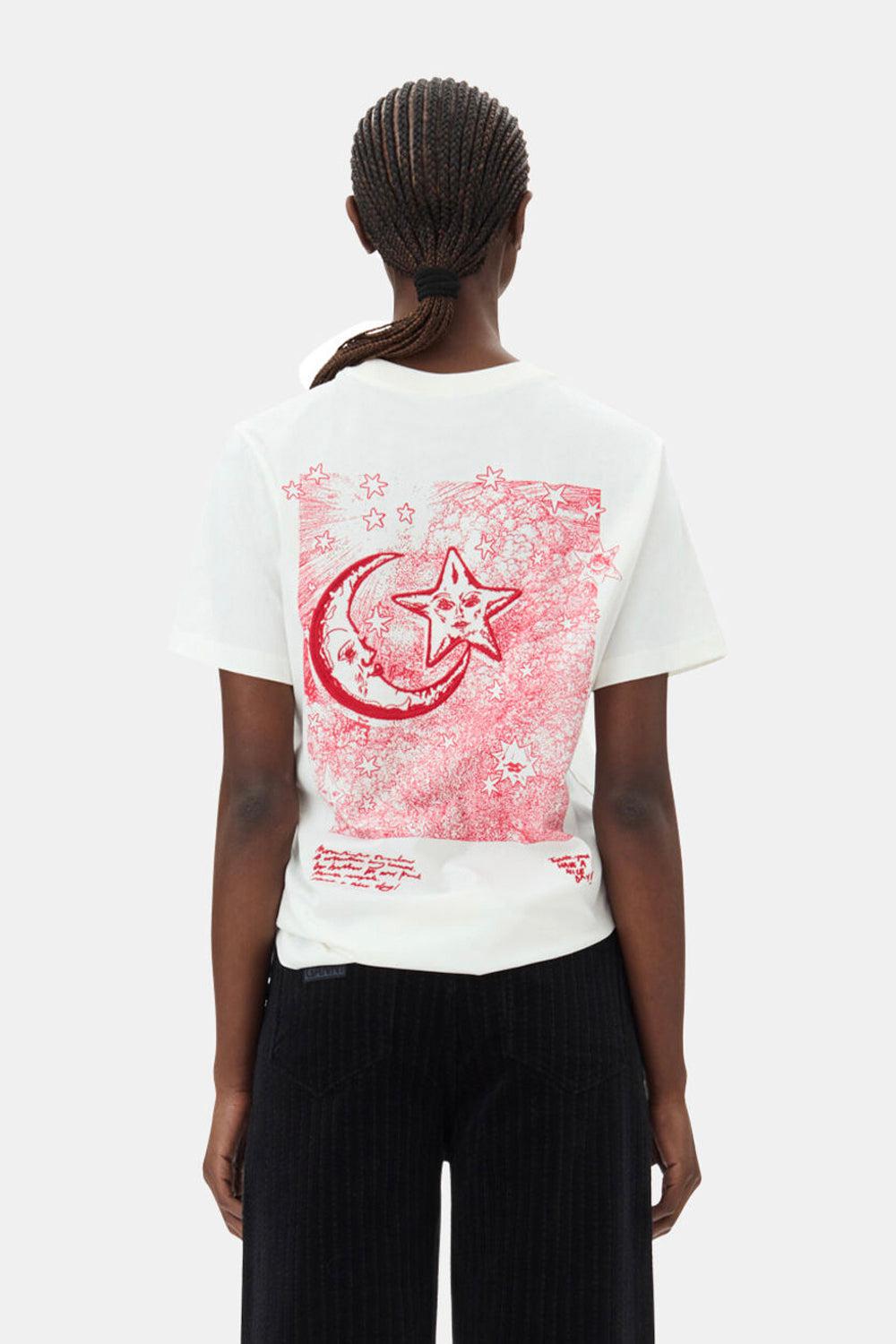 Celestial Poster Relaxed T-shirt Egret