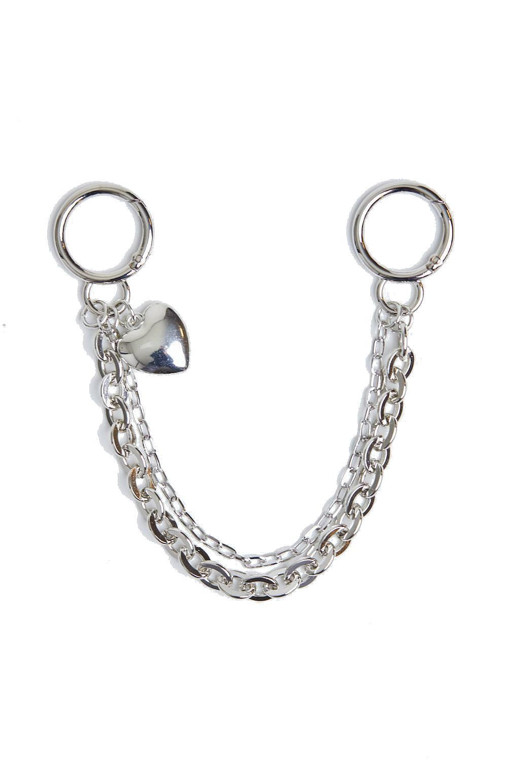 Chain W Plain Heart Bag Charm