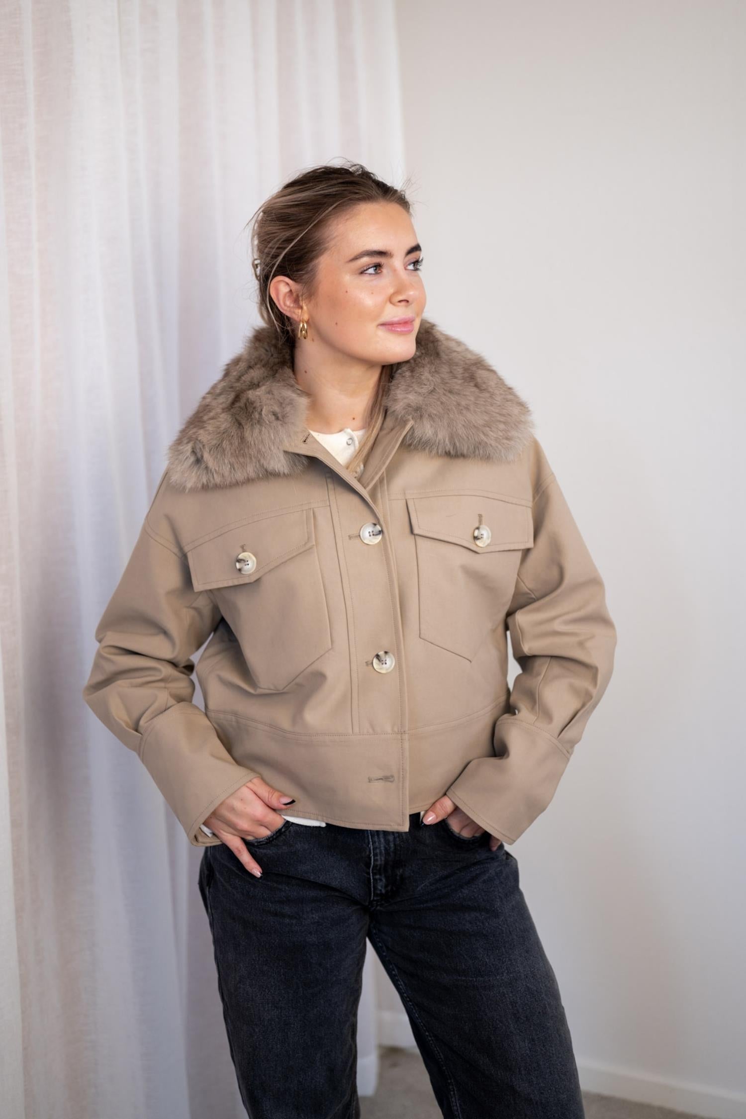 Charlie Jacket Canvas Beige