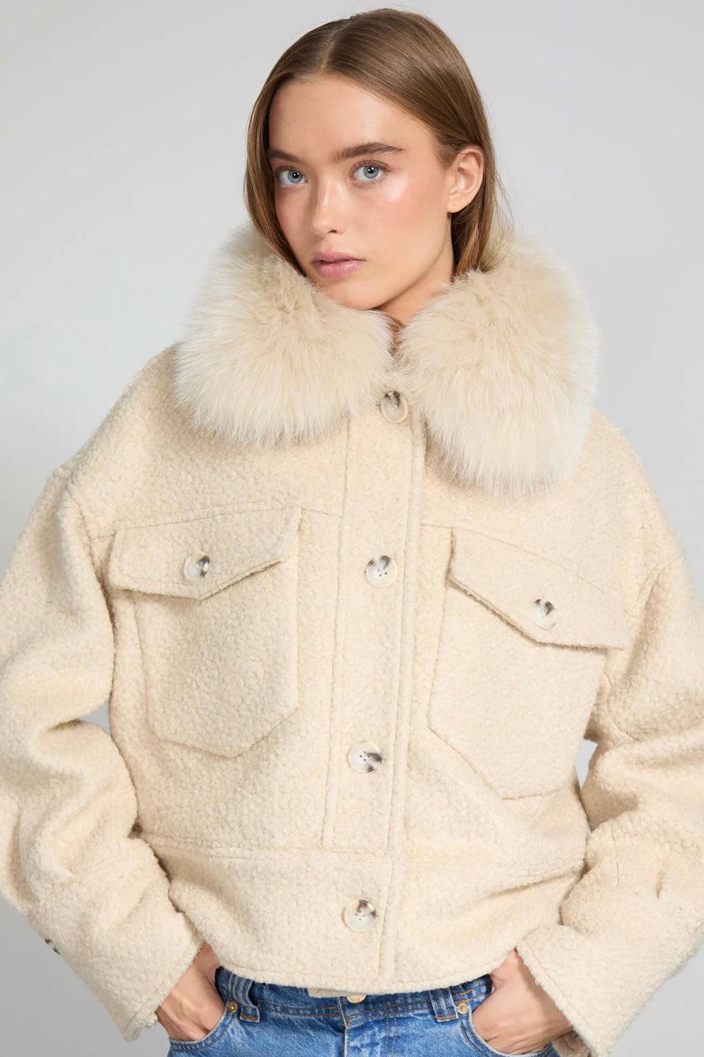 Charlie Jacket Wool Boucle Creme