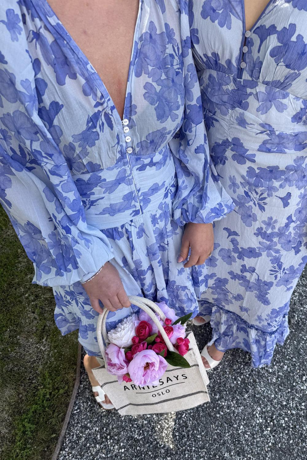 Chiffon Mini Dress Sky Blue