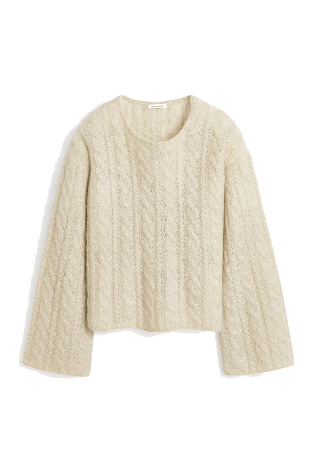 Cierra Cable-knit Sweater Oyster Gray