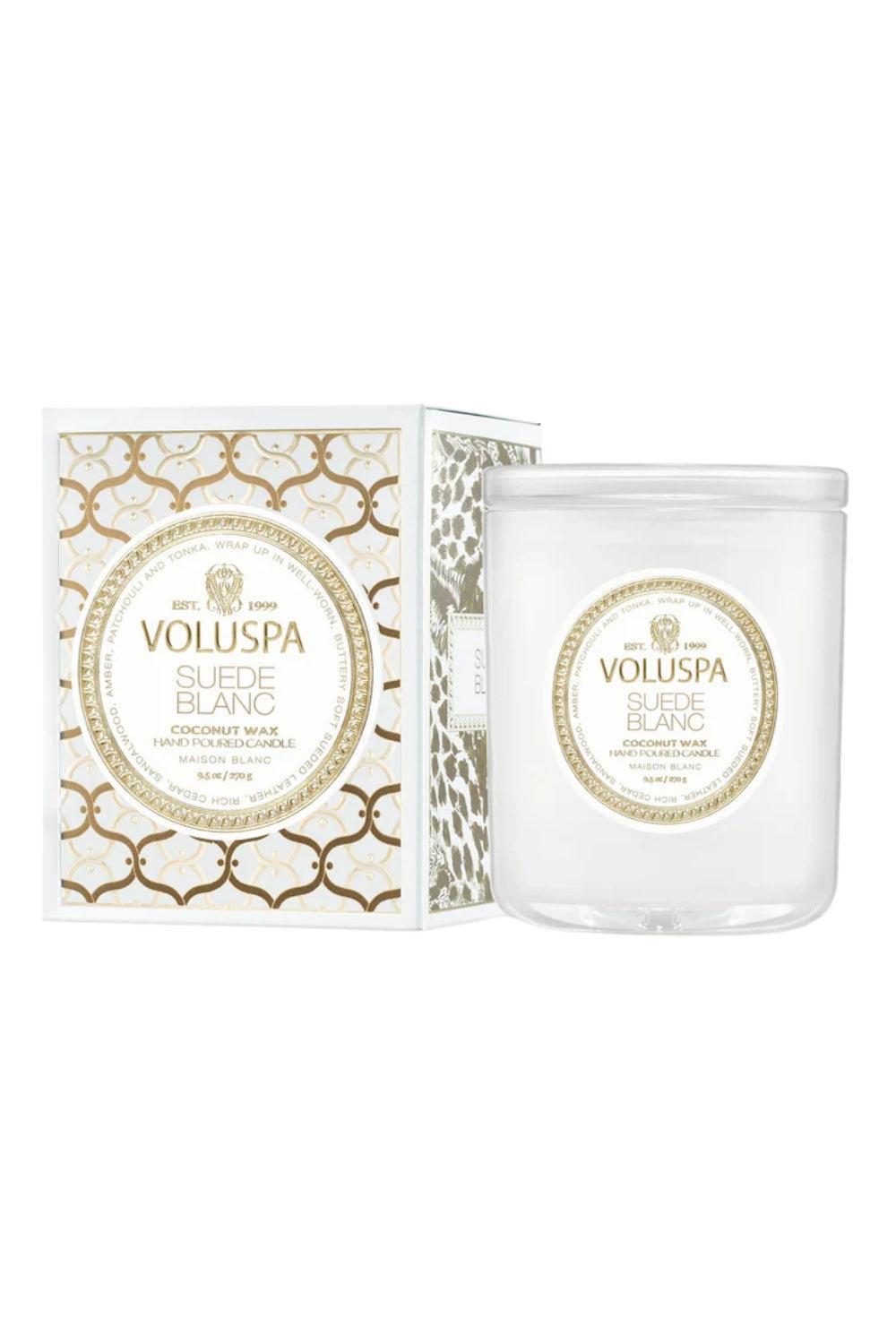 Classic Boxed Candle Suede Blanc