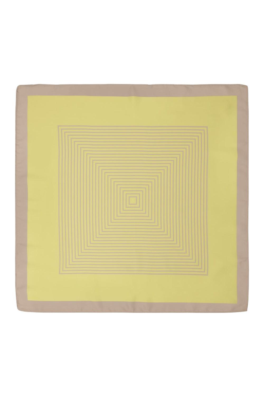 Classic Patterned Scarf Lime/Beige