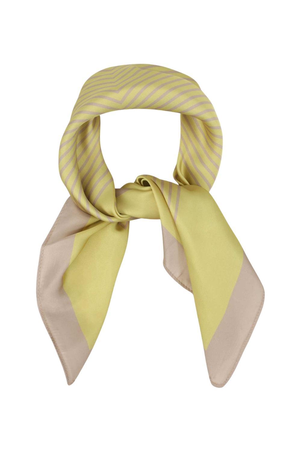 Classic Patterned Scarf Lime/Beige