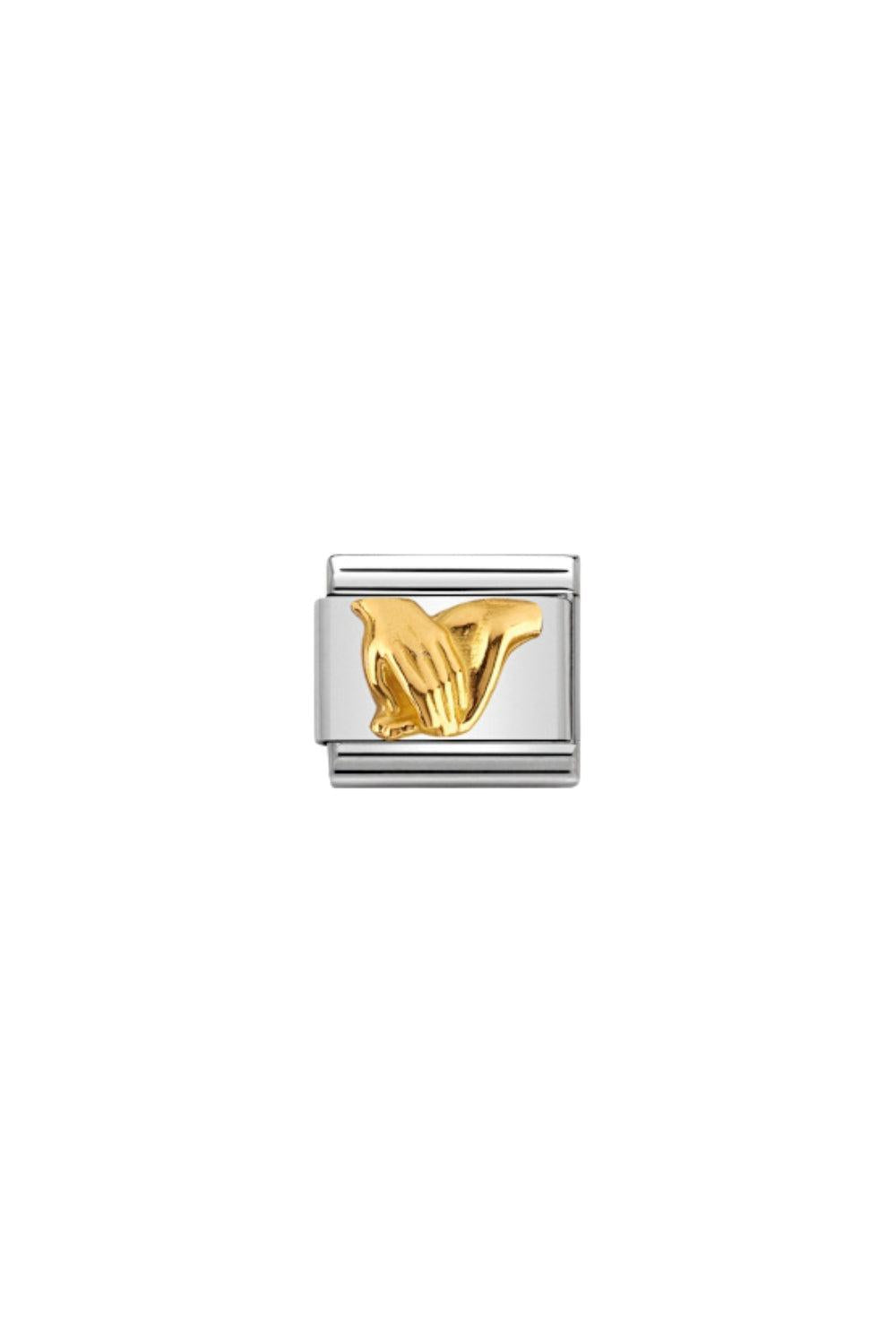 Classic Relief Symbols 18k Gold Lovers Hand