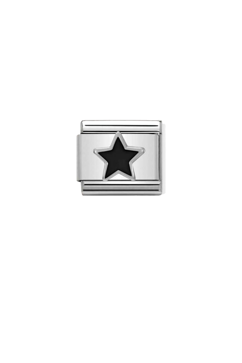 Classic Symbols 925 Sterling & Enamel Black Star