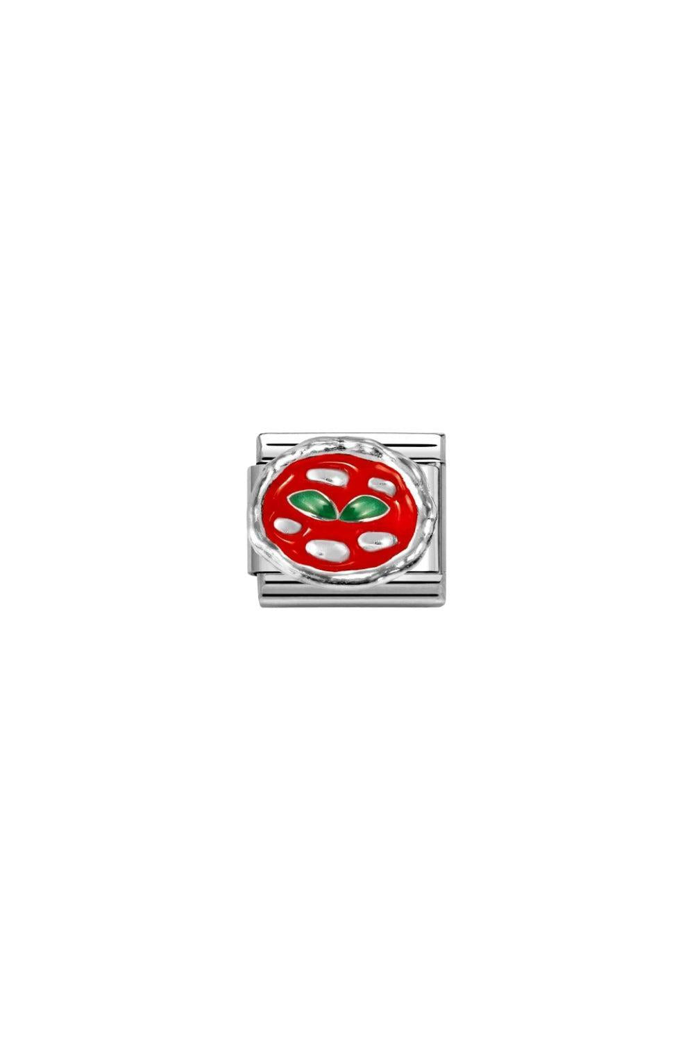 Classic Symbols 925 Sterling Silver & Enamel Pizza