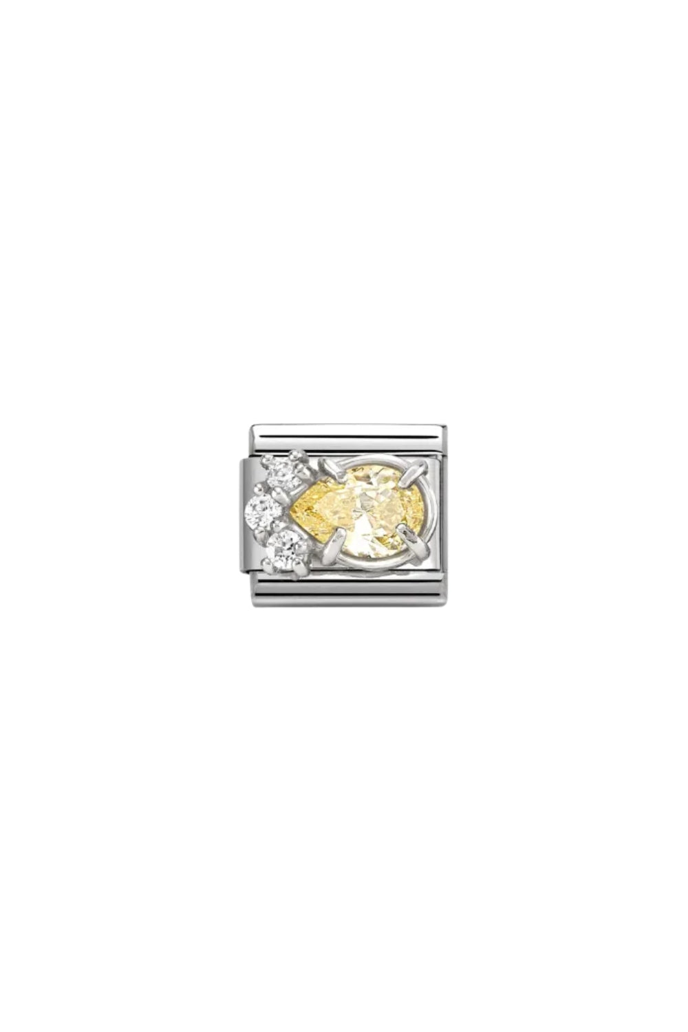 Classic cz & 925 Sterling Silver Yellow Drop