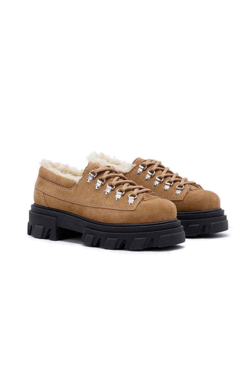 Cleated Derbies Suede Cognac