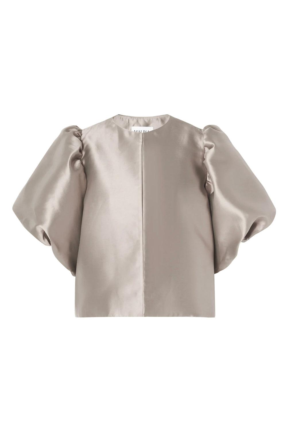 Cleo Pouf Sleeve Blouse Steel Grey