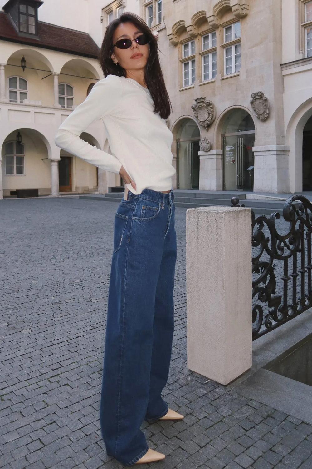 Coco Relaxed Dark Vintage Indigo 32"