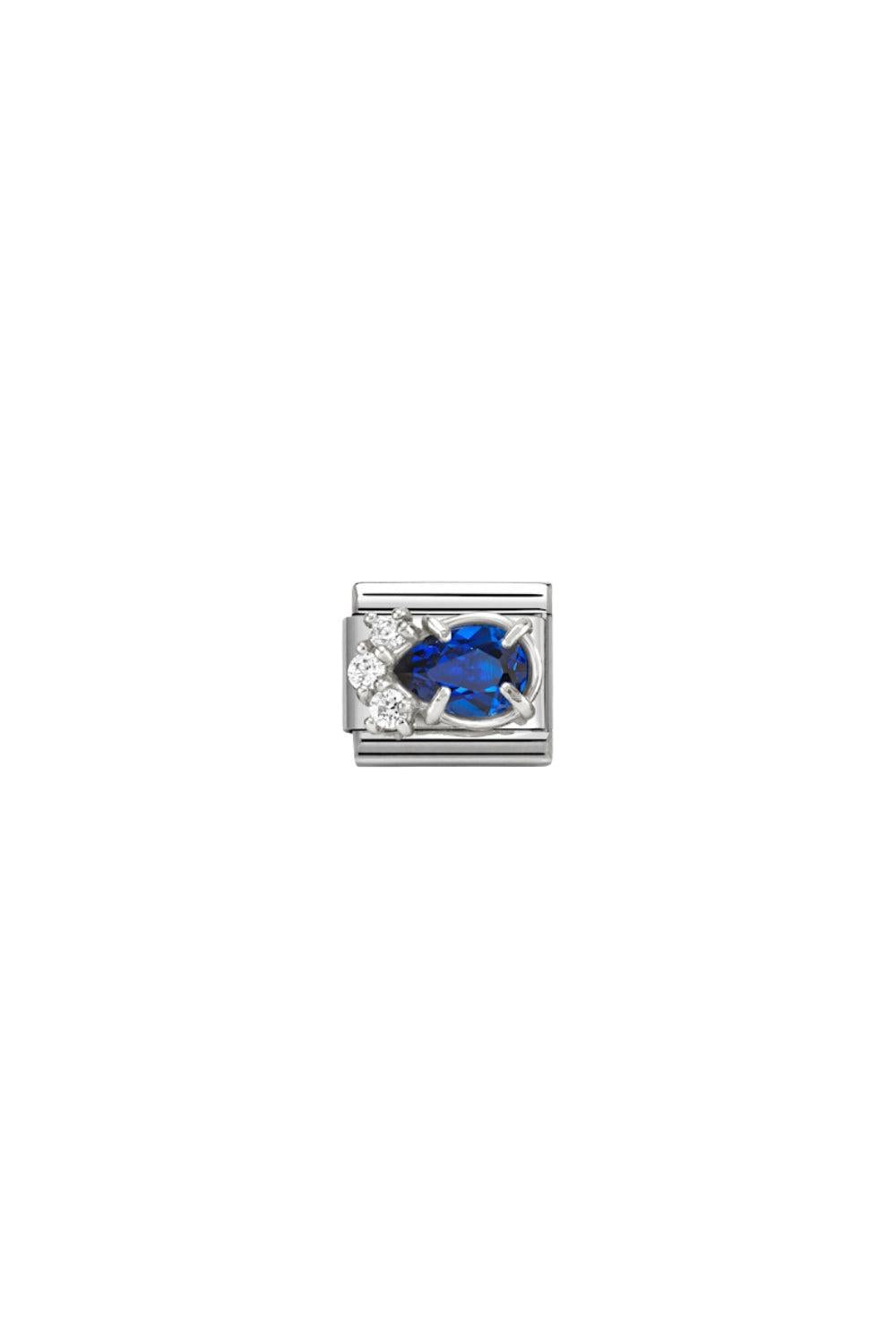 Composable CL Steel, CZ And 925 Sterling Steel Blue Drop