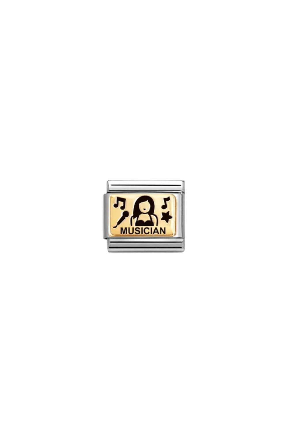 Composable classic plates 18k gold Musician